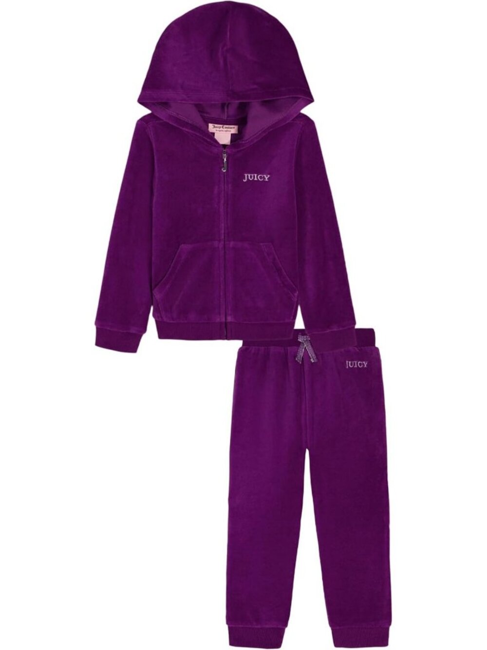 Cozy Baby Girls' 2-Piece Velour Set - Stylish Sweatshirt & Jogger Pants Outfit